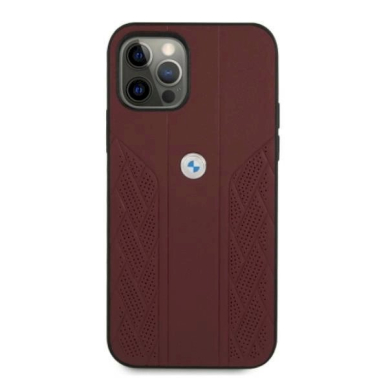 Originalus dėklas BMW BMHCP12LRSPPR iPhone 12 Pro Max 6,7" Raudonas hardcase Leather Curve Perforate 2