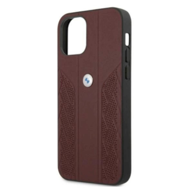 Originalus dėklas BMW BMHCP12LRSPPR iPhone 12 Pro Max 6,7" Raudonas hardcase Leather Curve Perforate 5