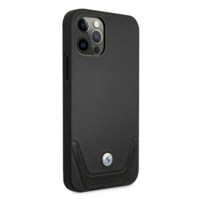 Originalus dėklas BMW BMHCP12LRSWPK iPhone 12 Pro Max 6,7"  Juodas hardcase Leather Perforate 3