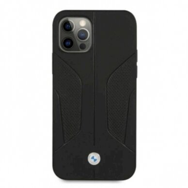 Originalus dėklas BMW BMHCP12MRSCSK iPhone 12/12 Pro 6,1"  Juodas hardcase Leather Perforate Sides 2