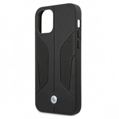 Originalus dėklas BMW BMHCP12MRSCSK iPhone 12/12 Pro 6,1"  Juodas hardcase Leather Perforate Sides 5