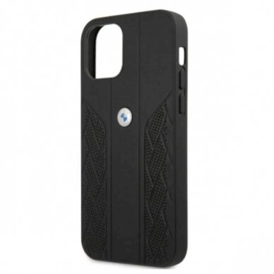 Originalus dėklas BMW BMHCP12MRSPPK iPhone 12/12 Pro 6,1"  Juodas hardcase Leather Curve Perforate 5