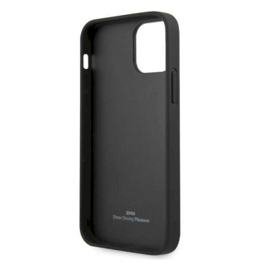 Originalus dėklas BMW BMHCP12MRSPPR iPhone 12/12 Pro 6,1" Raudonas hardcase Leather Curve Perforate 6