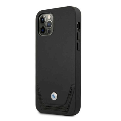 Originalus dėklas BMW BMHCP12MRSWPK iPhone 12/12 Pro 6,1"  Juodas hardcase Leather Perforate 1