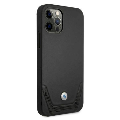 Originalus dėklas BMW BMHCP12MRSWPK iPhone 12/12 Pro 6,1"  Juodas hardcase Leather Perforate 3