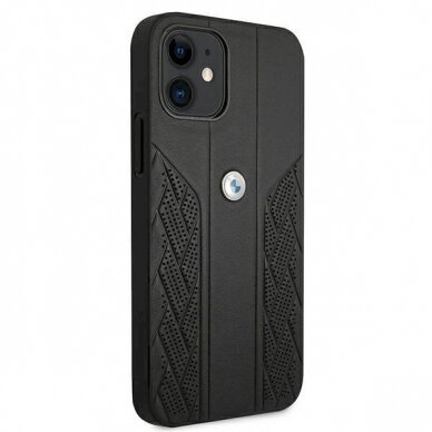 Originalus dėklas BMW BMHCP12SRSPPK iPhone 12 mini 5,4"  Juodas hardcase Leather Curve Perforate 3