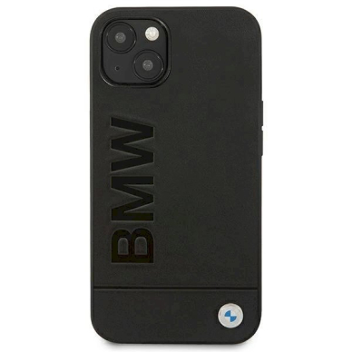 Originalus dėklas BMW BMHCP14SSLLBK iPhone 14 6.1 Juodas Leather Stamp 2