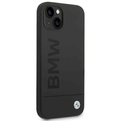 Originalus dėklas BMW BMHMP14MSLBLBK iPhone 14 Plus 6.7 Juodas hardOriginalus dėklas Silicone Signature Logo Magsafe 4