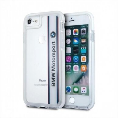 Originalus dėklas BMW hardcase BMHCP7SPVWH iPhone 7 Permatomas Baltas SHOCKPROOF