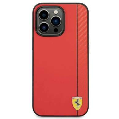 Originalus dėklas Ferrari FEHCP14LAXRE iPhone 14 Pro 6.1  Raudonas hardcase Carbon 2