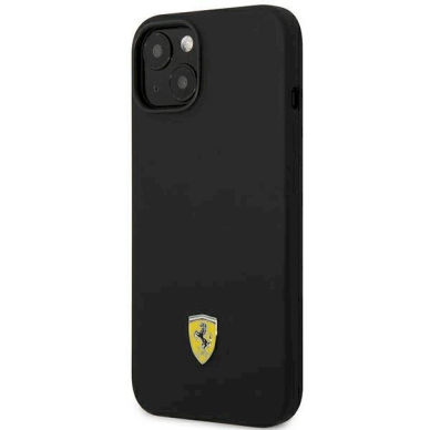 Originalus dėklas Ferrari FEHCP14MSIBBK iPhone 14 Plus 6.7  Juodas hardcase Silicone Metal Logo 1