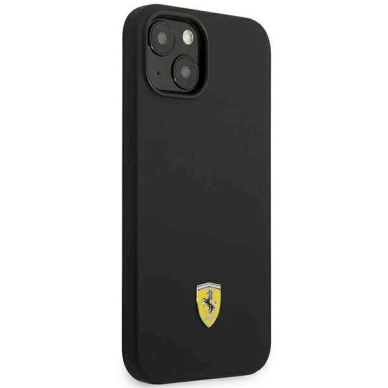 Originalus dėklas Ferrari FEHCP14MSIBBK iPhone 14 Plus 6.7  Juodas hardcase Silicone Metal Logo 3