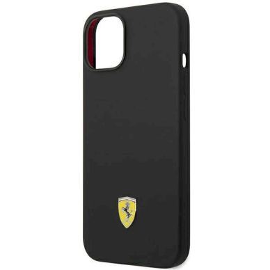 Originalus dėklas Ferrari FEHCP14MSIBBK iPhone 14 Plus 6.7  Juodas hardcase Silicone Metal Logo 5