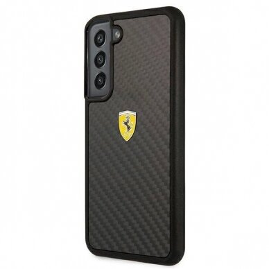 Originalus dėklas Ferrari FEHCS22SFCAK S22 S901 Juodas hardcase On Track Real Carbon 1