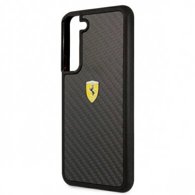 Originalus dėklas Ferrari FEHCS22SFCAK S22 S901 Juodas hardcase On Track Real Carbon 5