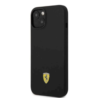 Originalus dėklas Ferrari FEHMSIP14SBK iPhone 14 6.1  Juodas hardcase Silicone Metal Logo Magsafe 1