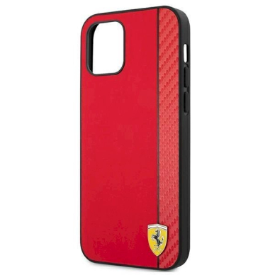 Originalus dėklas Ferrari FESAXHCP12LRE iPhone 12 Pro Max 6.7  Raudonas hardcase On Track Carbon Stripe 5