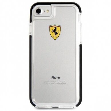 Originalus dėklas Ferrari Hardcase FEGLHCP7BK iPhone 7/8 SE 2020 / SE 2022 Shockproof Permatomas Juodas 2