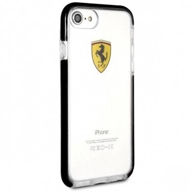 Originalus dėklas Ferrari Hardcase FEGLHCP7BK iPhone 7/8 SE 2020 / SE 2022 Shockproof Permatomas Juodas 4