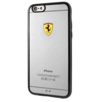 Originalus dėklas Ferrari Hardcase FEHCS7BK G930 S7 racing shield Permatomas Juodas