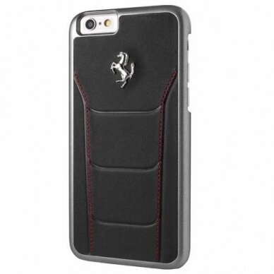 Originalus dėklas Ferrari Hardcase FESEHCP6BKR iPhone 6/6S 488 Juodas/red stiching