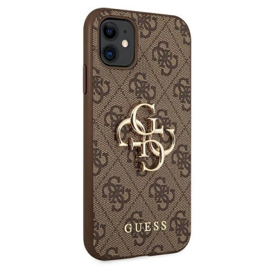 Originalus dėklas Guess case skirta iPhone 11 / XR from the 4G Big Metal Logo series - Rudas 3