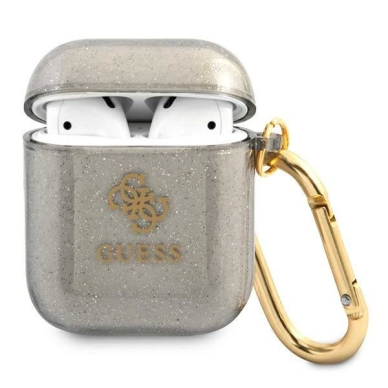 Originalus dėklas Guess GUA2UCG4GK AirPods cover Juodas Glitter Collection 3