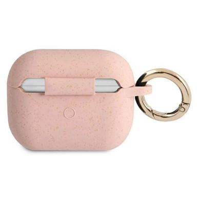 Originalus dėklas Guess GUAPSGGEP AirPods Pro cover rožinis/rožinis Silicone Glitter 1