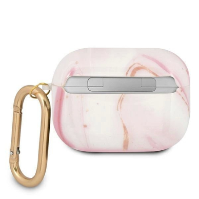 Originalus dėklas Guess GUAPUNMP AirPods Pro cover rožinis/rožinis Marble Collection 2