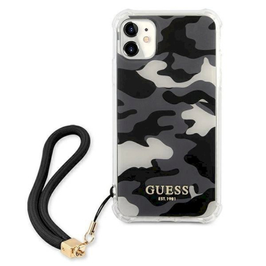 Originalus dėklas Guess GUHCN61KSARBK iPhone 11 6.1  / Xr Juodas hardcase Camo Collection 2