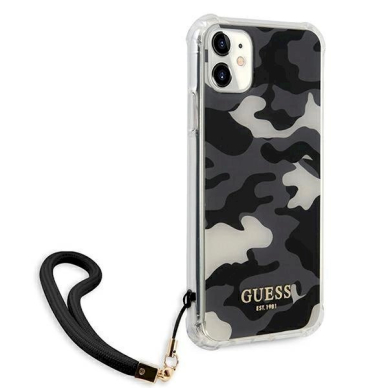 Originalus dėklas Guess GUHCN61KSARBK iPhone 11 6.1  / Xr Juodas hardcase Camo Collection 3