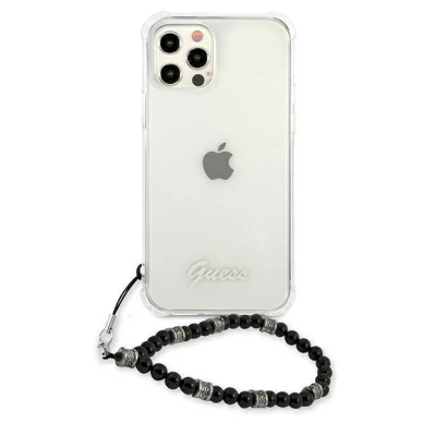 Originalus dėklas Guess GUHCP12LKPSBK iPhone 12 Pro Max 6.7  Permatomas hardcase Juodas Pearl 1