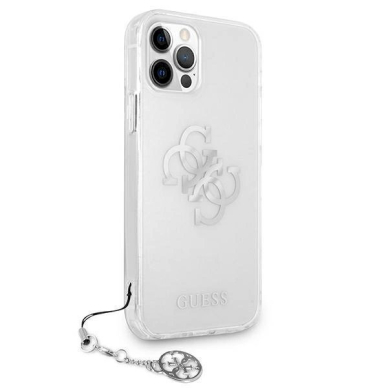 Originalus dėklas Guess GUHCP12LKS4GSI iPhone 12 Pro Max 6.7  Permatomas hardcase 4G Silver Charms Collection 3