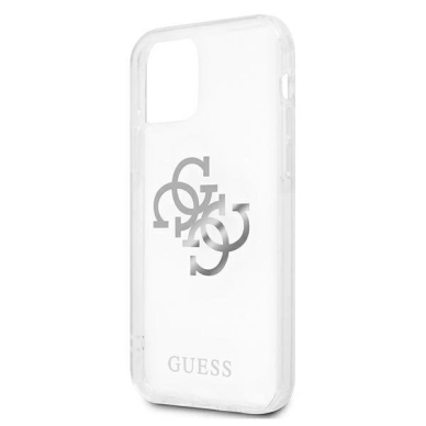 Originalus dėklas Guess GUHCP12LKS4GSI iPhone 12 Pro Max 6.7  Permatomas hardcase 4G Silver Charms Collection 5