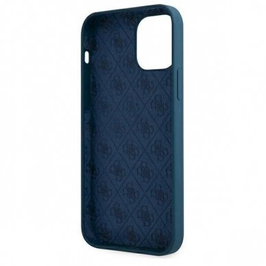 Originalus dėklas Guess GUHCP12LLSLMGBL iPhone 12 Pro Max 6.7  Mėlynas/Mėlynas hardcase Metal Logo Script 6