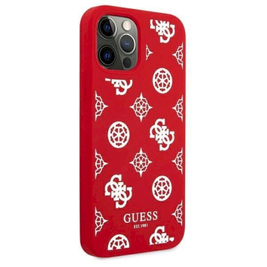 Originalus dėklas Guess GUHCP12LLSPEWRE iPhone 12 Pro Max 6.7  Raudonas hard case Peony Collection 2