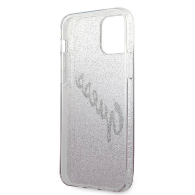 Originalus dėklas Guess GUHCP12LPCUGLSPI iPhone 12 Pro Max 6.7  rožinis/rožinis hardcase Glitter Gradient Script 6