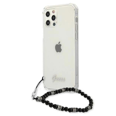 Originalus dėklas Guess GUHCP12MKPSBK iPhone 12/12 Pro 6.1  Permatomas hardcase Juodas Pearl 1