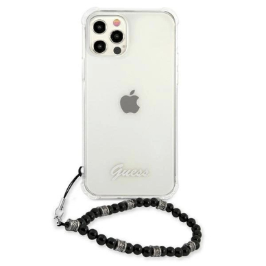 Originalus dėklas Guess GUHCP12MKPSBK iPhone 12/12 Pro 6.1  Permatomas hardcase Juodas Pearl 2