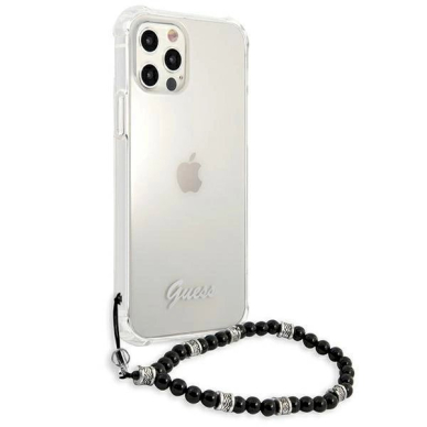 Originalus dėklas Guess GUHCP12MKPSBK iPhone 12/12 Pro 6.1  Permatomas hardcase Juodas Pearl 3