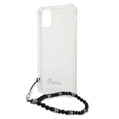 Originalus dėklas Guess GUHCP12MKPSBK iPhone 12/12 Pro 6.1  Permatomas hardcase Juodas Pearl 5