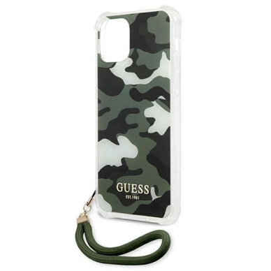 Originalus dėklas Guess GUHCP12MKSARKA iPhone 12/12 Pro 6.1  žalias/khaki hardcase Camo Collection 5