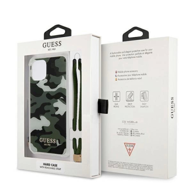 Originalus dėklas Guess GUHCP12MKSARKA iPhone 12/12 Pro 6.1  žalias/khaki hardcase Camo Collection 7