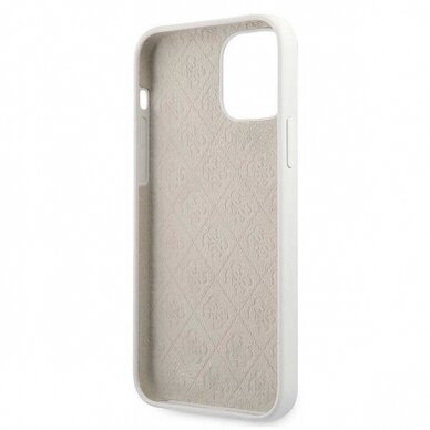 Originalus dėklas Guess GUHCP12SLSLMGWH iPhone 12 mini 5.4  Baltas/Baltas hardcase Metal Logo Script 6