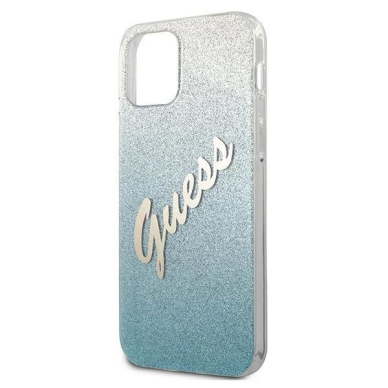 Originalus dėklas Guess GUHCP12SPCUGLSBL iPhone 12 mini 5.4  Mėlynas/Mėlynas Glitter Gradient Script 5