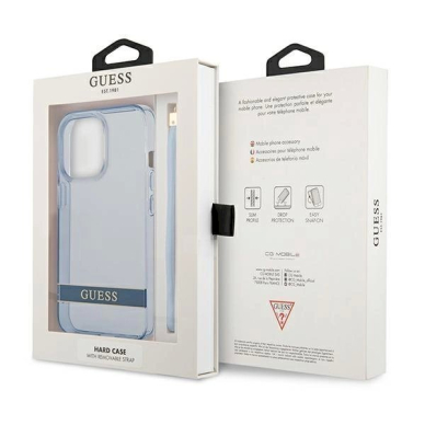 Originalus dėklas Guess GUHCP13LHTSGSB iPhone 13 Pro / 13 6,1 Mėlynas / Mėlynas hardcase Translucent Stap 7