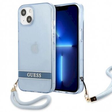 Originalus dėklas Guess GUHCP13MHTSGSB iPhone 13 6.1 Mėlynas / Mėlynas hardcase Translucent Stap