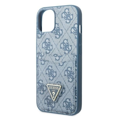 Originalus dėklas Guess GUHCP13SP4TPB iPhone 13 mini 5.4  Mėlynas/Mėlynas hardcase 4G Triangle Logo Cardslot 5