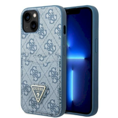 Originalus dėklas Guess GUHCP13SP4TPB iPhone 13 mini 5.4  Mėlynas/Mėlynas hardcase 4G Triangle Logo Cardslot