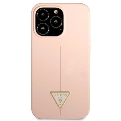 Originalus dėklas Guess GUHCP13XSLTGP iPhone 13 Pro Max 6.7  rožinis/rožinis hardcase Silicone Triangle 2